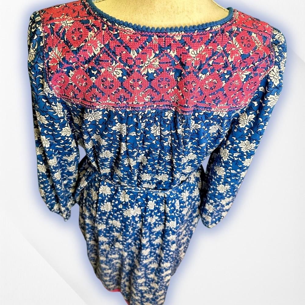 J. Crew ‘Belted Tunic Dress’ in “Night Sky Block Print” for Women Size Medium - Picture 11 of 16